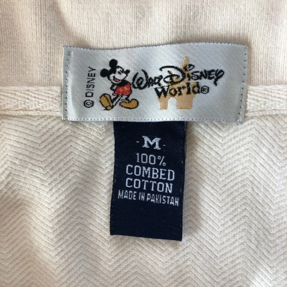 Walt Disney World Men’s Animal Kingdom Combed Cotton Polo Natural Size US Medium - Picture 6 of 8